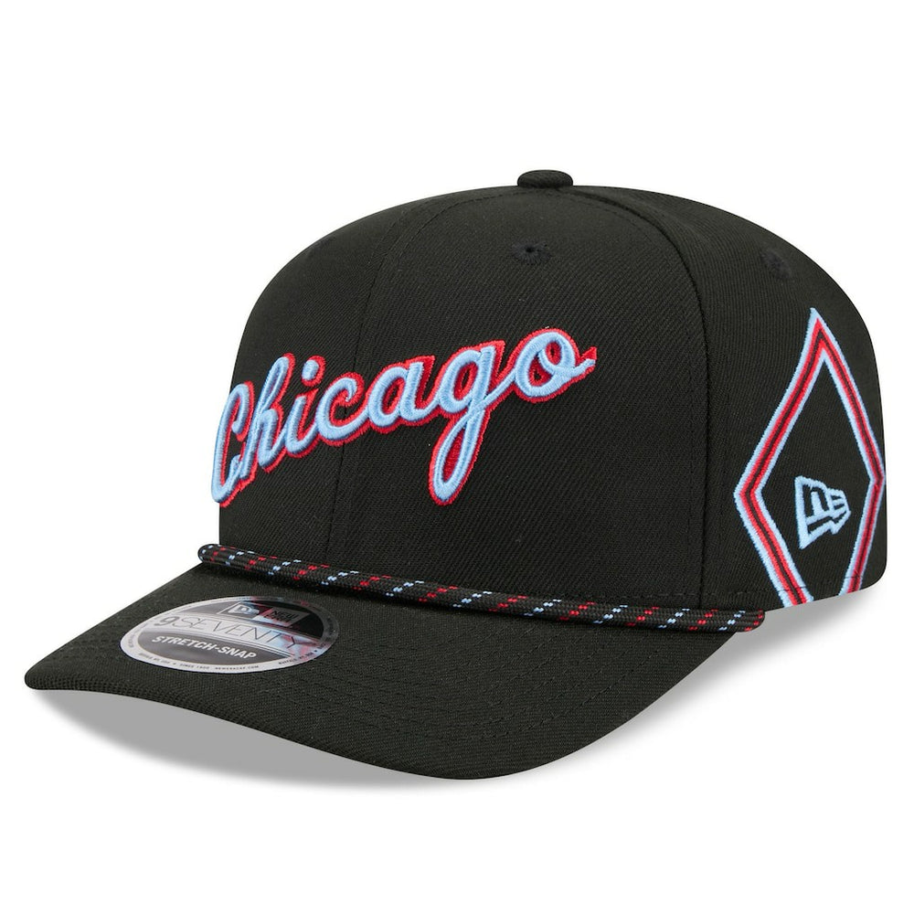 Black Chicago Bulls 2025/26 City Edition 9SEVENTY Adjustable Hat | NBA