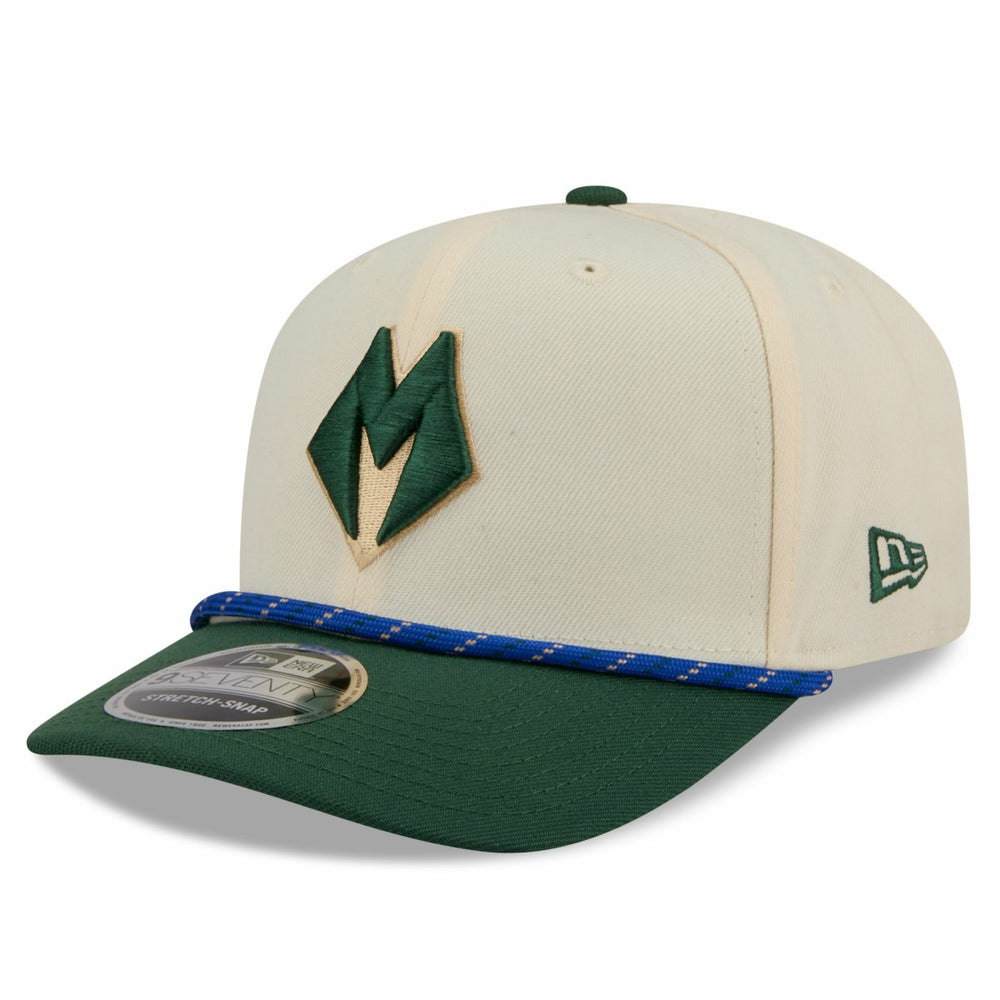 Cream/Hunter Green Milwaukee Bucks 2025/26 City Edition 9SEVENTY Adjustable Hat | NBA