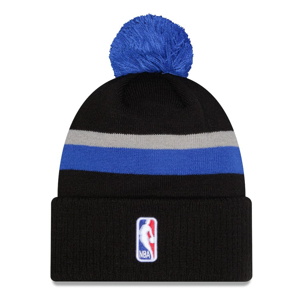 Black/Blue Dallas Mavericks 2025/26 City Edition Cuffed Knit Hat with Pom sale | NBA
