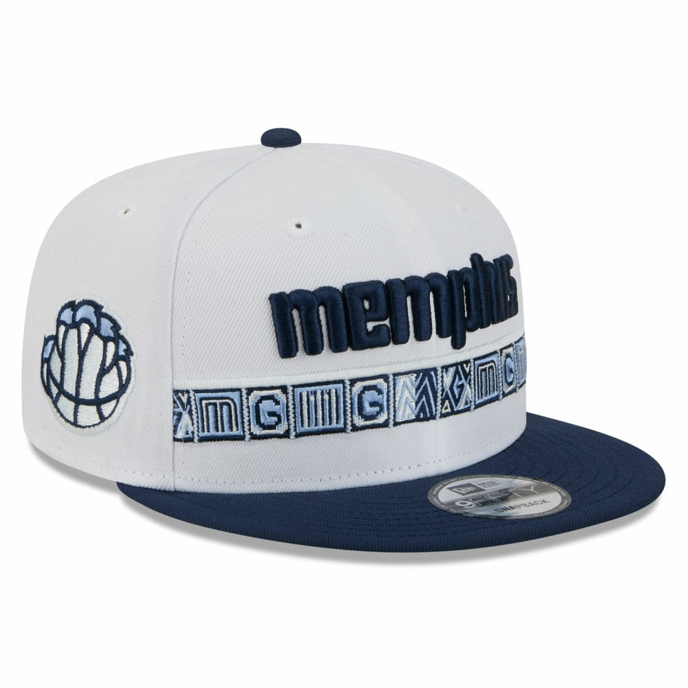 White/Navy Memphis Grizzlies Youth 2025/26 City Edition 9FIFTY Snapback Hat | NBA