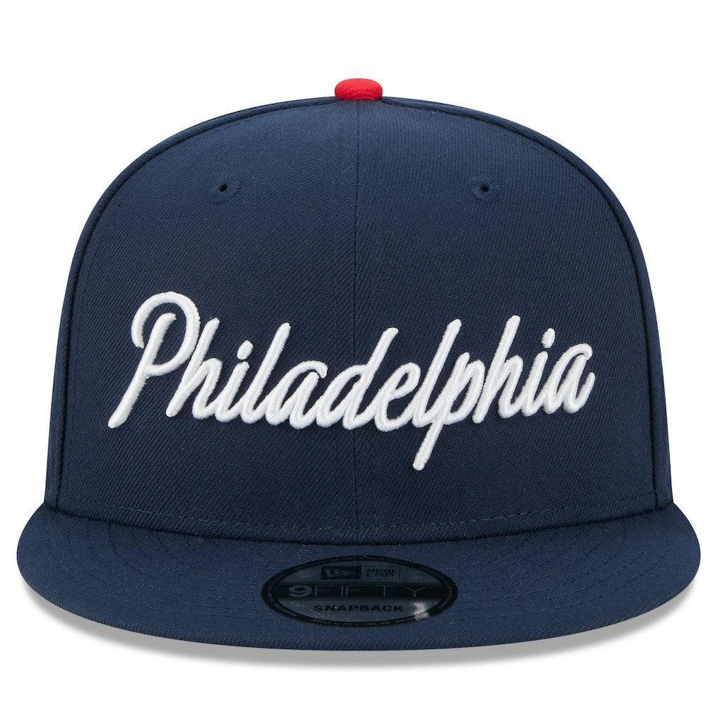 Navy Philadelphia 76ers Youth 2025/26 City Edition 9FIFTY Snapback Hat | NBA