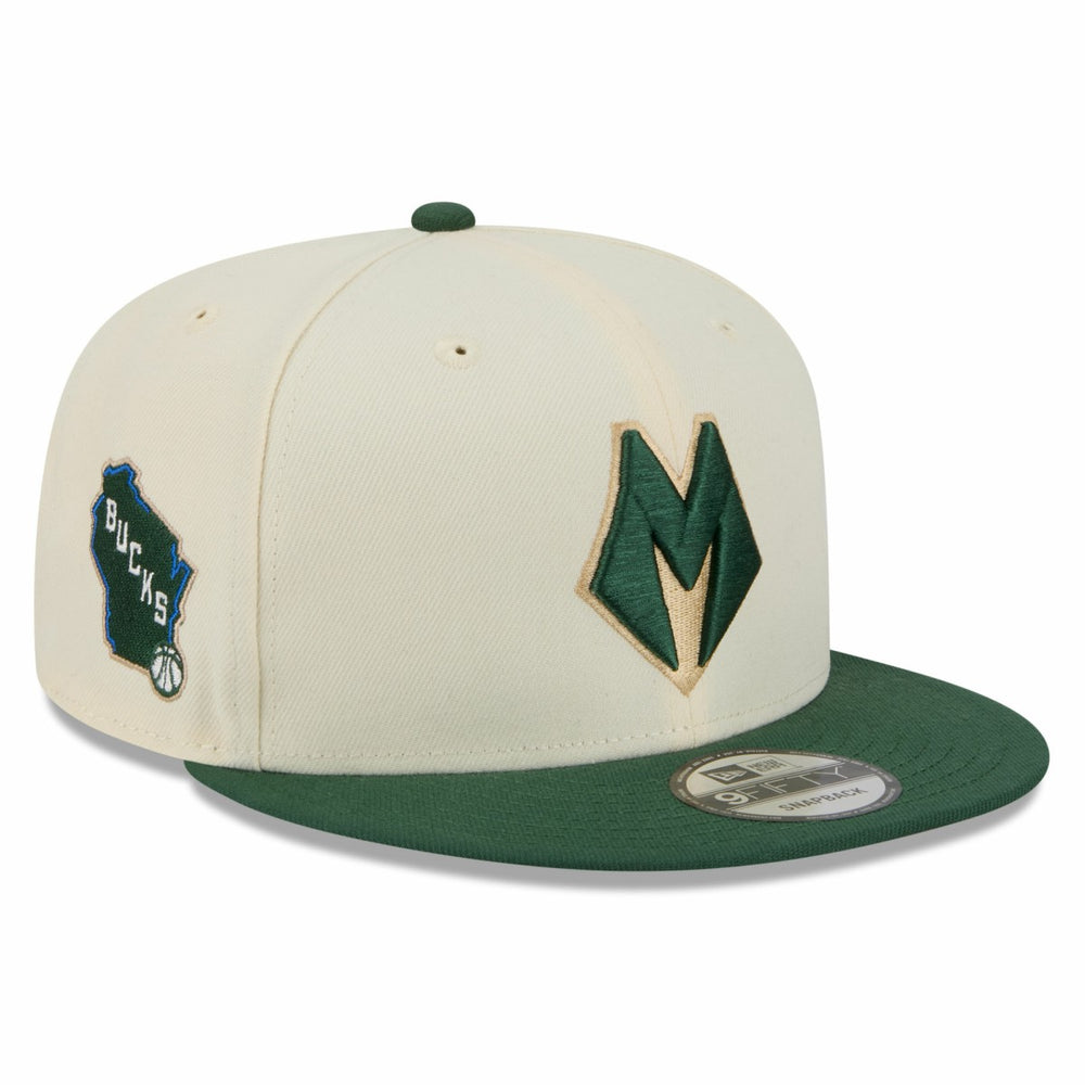 Tan Milwaukee Bucks Youth 2025/26 City Edition 9FIFTY Snapback Hat | NBA