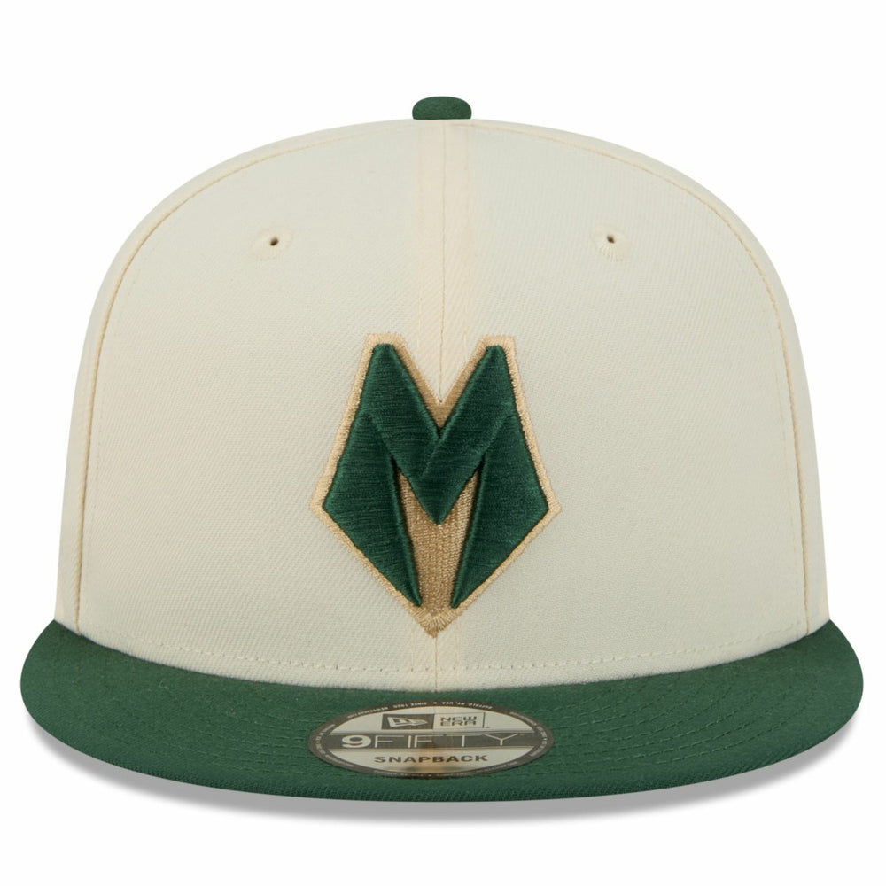 Tan Milwaukee Bucks Youth 2025/26 City Edition 9FIFTY Snapback Hat | NBA