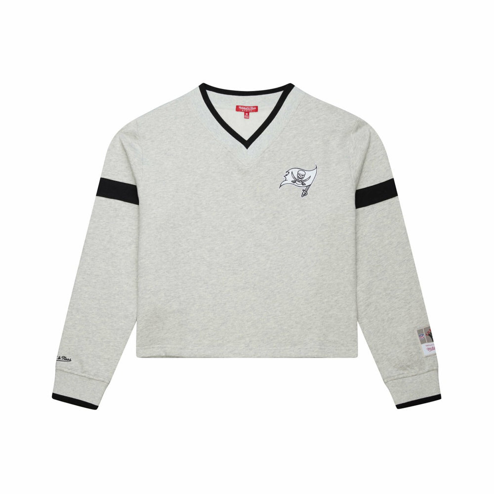 Tampa Bay Buccaneers Women's Cropped V-Neck Sweatshirt | NFL New