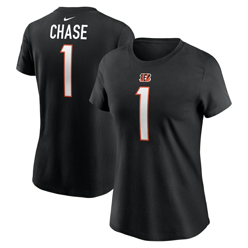 Cincinnati Bengals Ja'Marr Chase  Women's Player Name & Number T-Shirt | NFL Hot