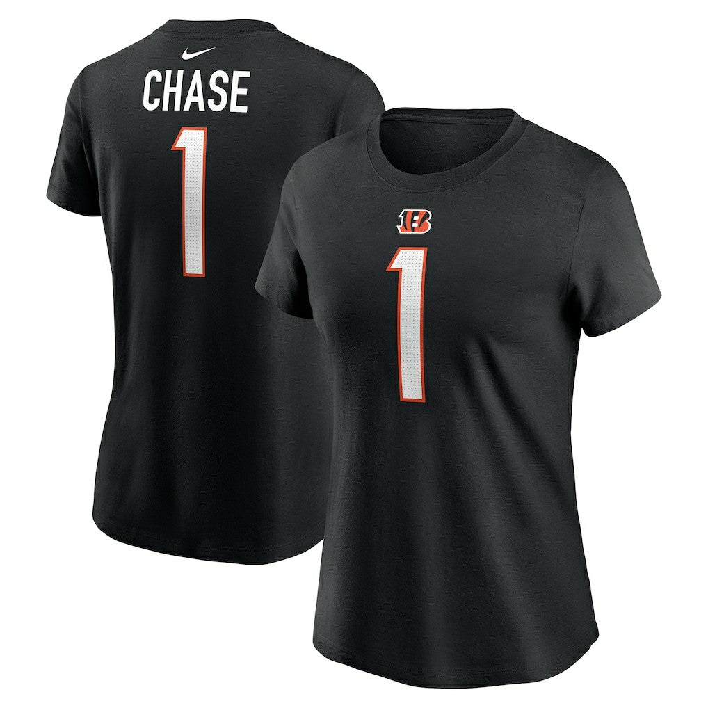 Cincinnati Bengals Ja'Marr Chase  Women's Player Name & Number T-Shirt | NFL Hot