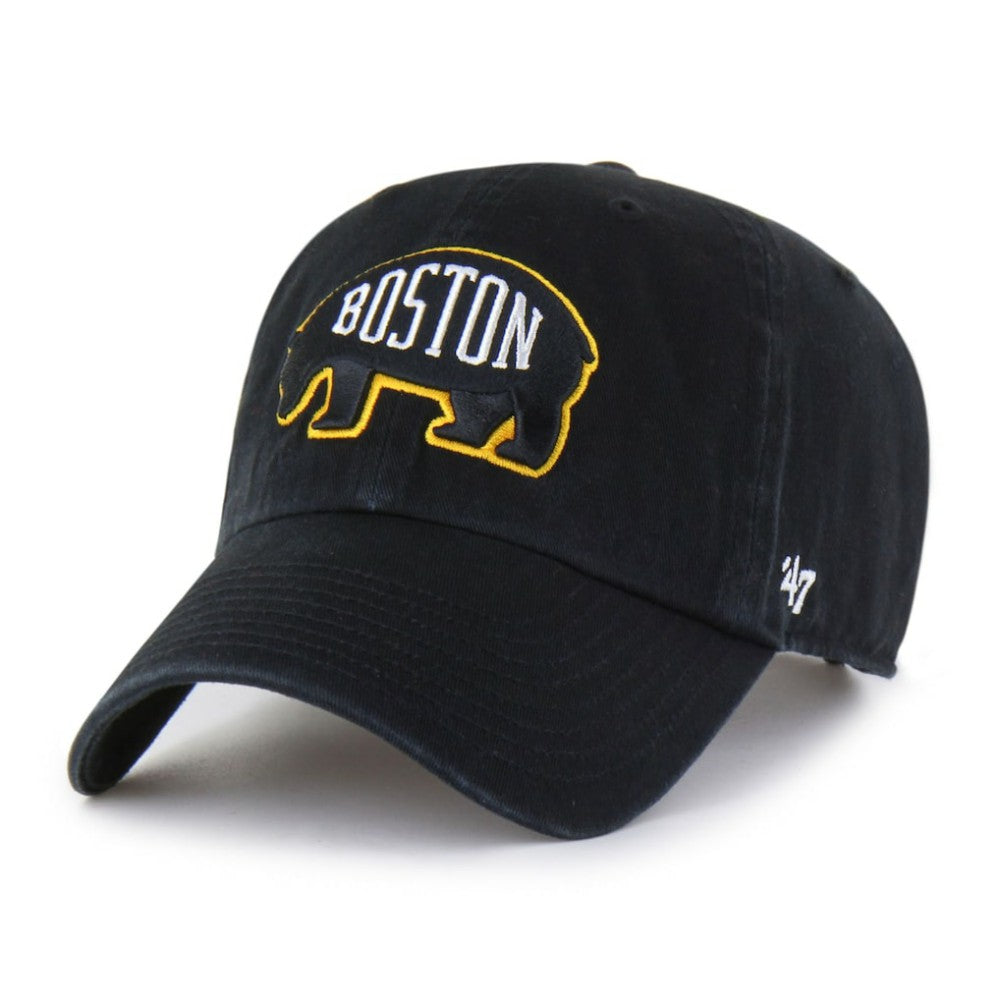 Boston Bruins '47 Alternate Logo Clean Up Adjustable Hat -  NHL Hats
