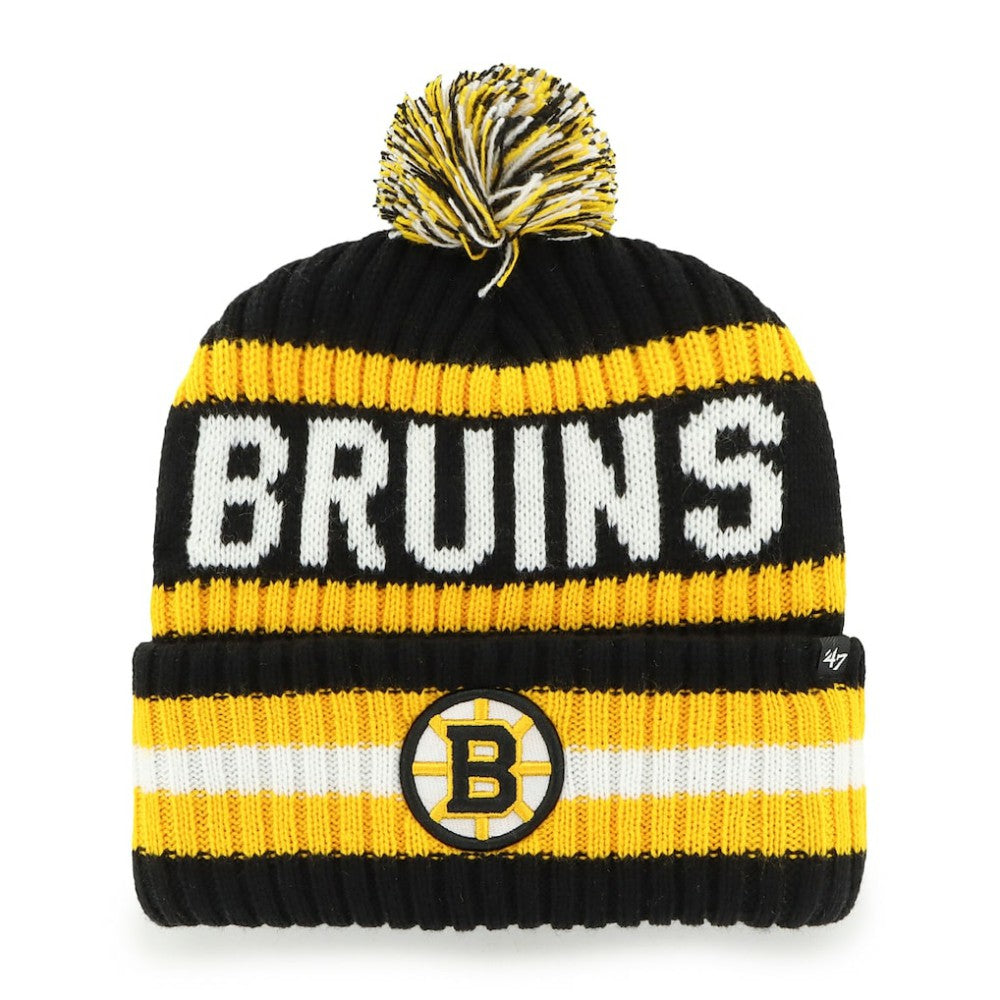 Boston Bruins '47 Bering Cuffed Knit Hat with Pom -  NHL Hats