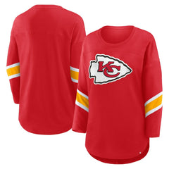 Kansas City Chiefs Women's Plus Size Redzone 3/4-Sleeve Scoop Neck T-Shirt | NFL Online