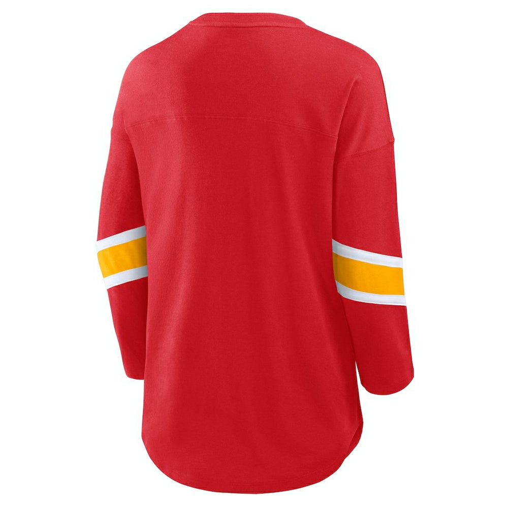 Kansas City Chiefs Women's Plus Size Redzone 3/4-Sleeve Scoop Neck T-Shirt | NFL Online