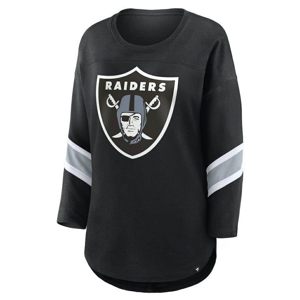 Las Vegas Raiders Women's Plus Size Redzone 3/4-Sleeve Scoop Neck T-Shirt | NFL Sale