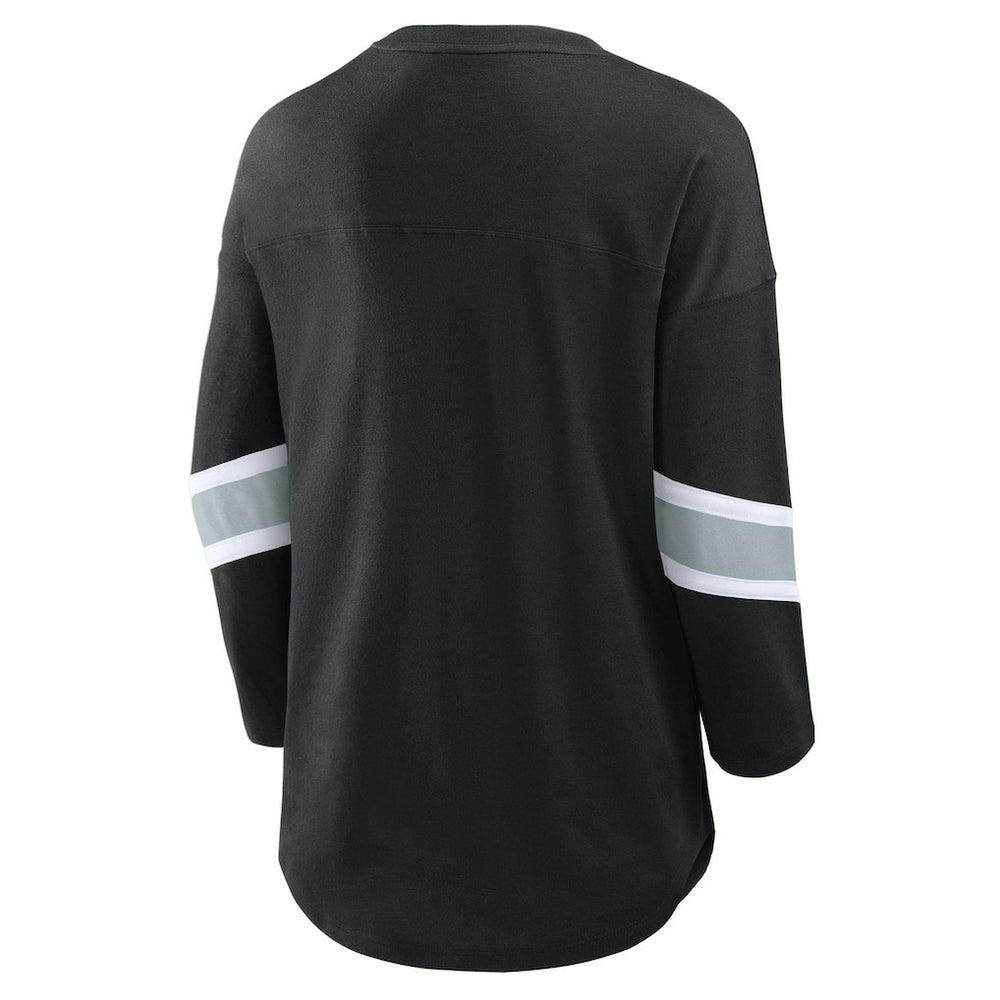 Las Vegas Raiders Women's Plus Size Redzone 3/4-Sleeve Scoop Neck T-Shirt | NFL Sale