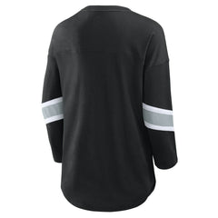 Las Vegas Raiders Women's Plus Size Redzone 3/4-Sleeve Scoop Neck T-Shirt | NFL Sale