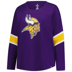 Minnesota Vikings Women's Plus Size Redzone 3/4-Sleeve Scoop Neck T-Shirt | NFL Online