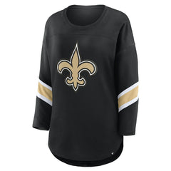 New Orleans Saints Women's Plus Size Redzone 3/4-Sleeve Scoop Neck T-Shirt | NFL Hot