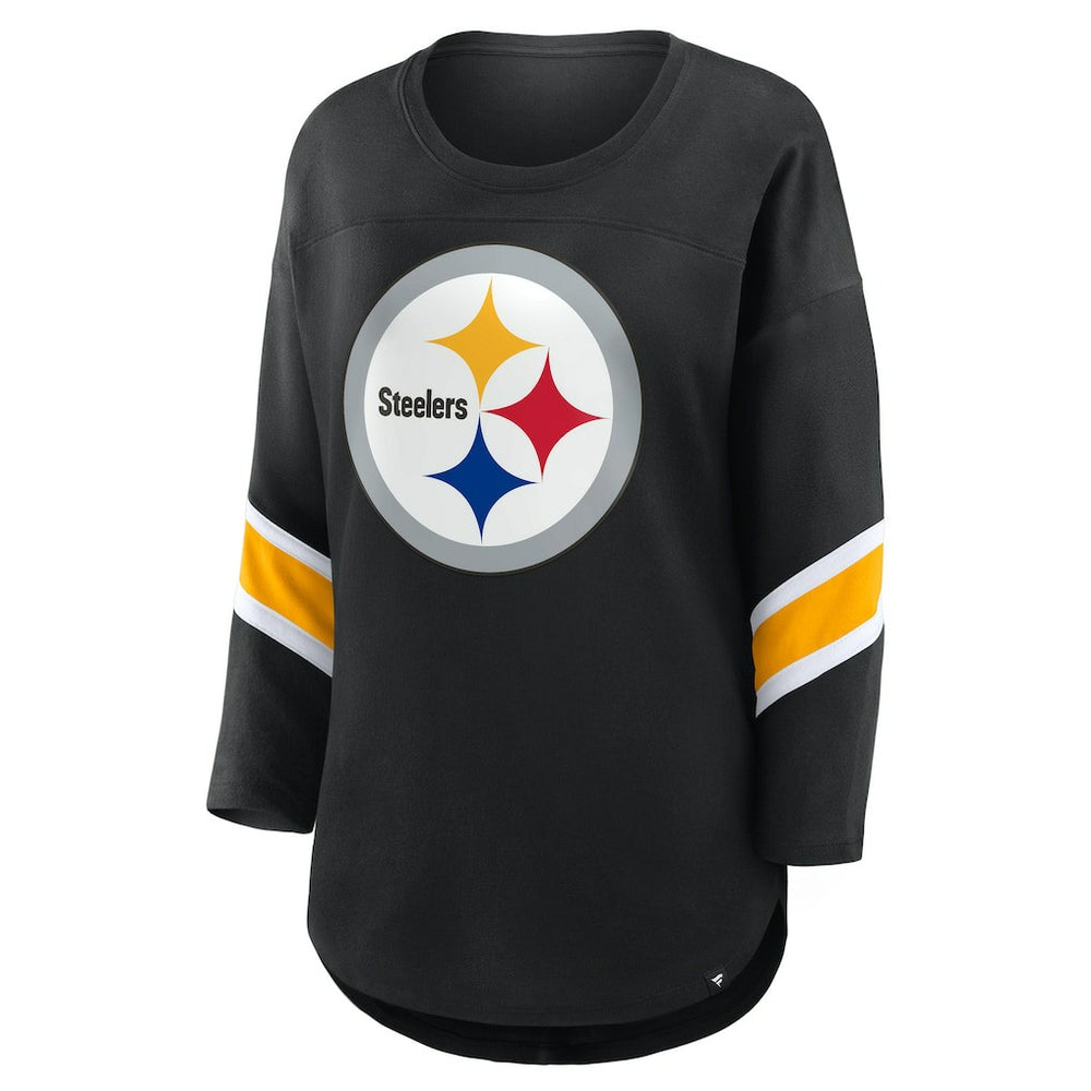 Pittsburgh Steelers Women's Plus Size Redzone 3/4-Sleeve Scoop Neck T-Shirt | NFL Online