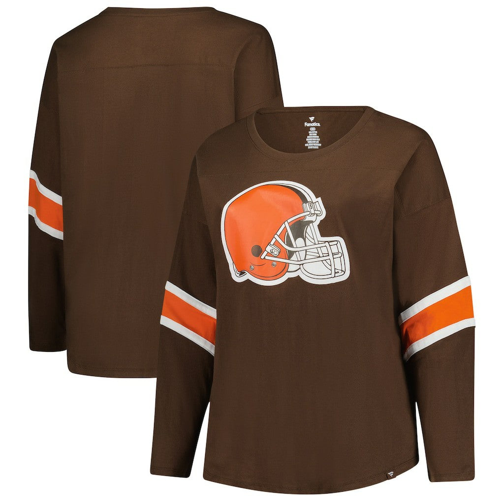 Cleveland Browns Women's Plus Size Redzone 3/4-Sleeve Scoop Neck T-Shirt | NFL On sale