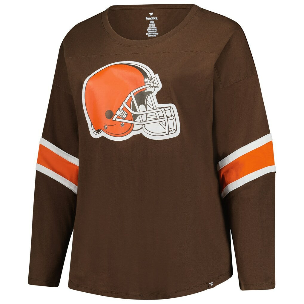 Cleveland Browns Women's Plus Size Redzone 3/4-Sleeve Scoop Neck T-Shirt | NFL On sale