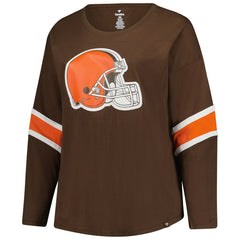 Cleveland Browns Women's Plus Size Redzone 3/4-Sleeve Scoop Neck T-Shirt | NFL On sale