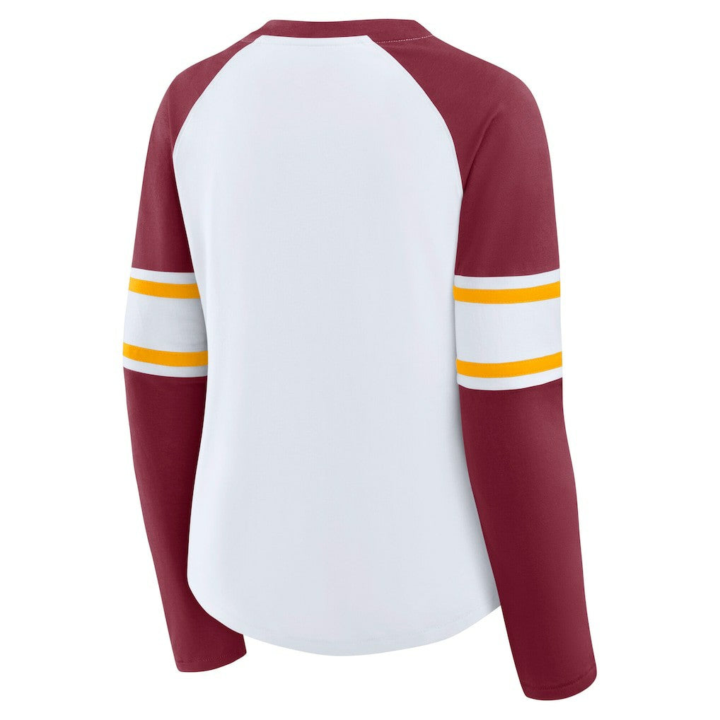 Washington Commanders Women's Plus Size Redzone Lace Up Long Sleeve T-Shirt | NFL Near me