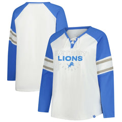 Detroit Lions Women's Plus Size Redzone Lace Up Long Sleeve T-Shirt | NFL Sale