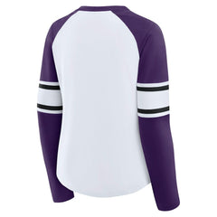 Baltimore Ravens Women's Plus Size Redzone Lace Up Long Sleeve T-Shirt | NFL New
