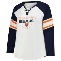Chicago Bears Women's Plus Size Redzone Lace Up Long Sleeve T-Shirt | NFL Near me