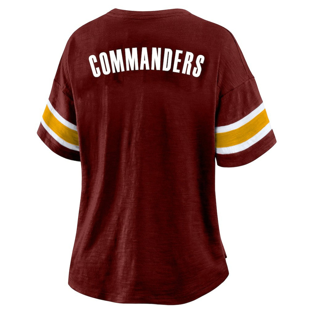 Washington Commanders Women's Plus Size Redzone Notch Neck T-Shirt | NFL On sale