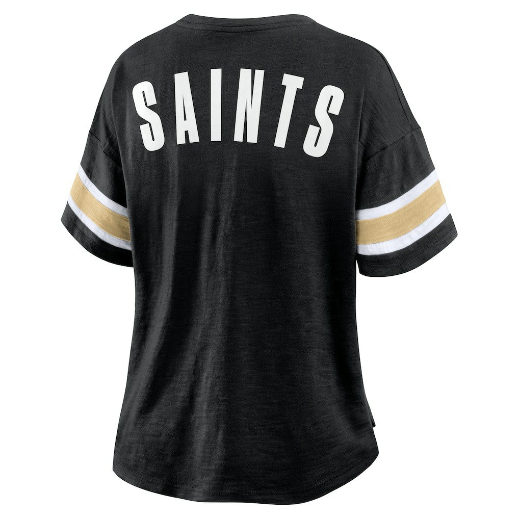New Orleans Saints Women's Plus Size Redzone Notch Neck T-Shirt | NFL On sale