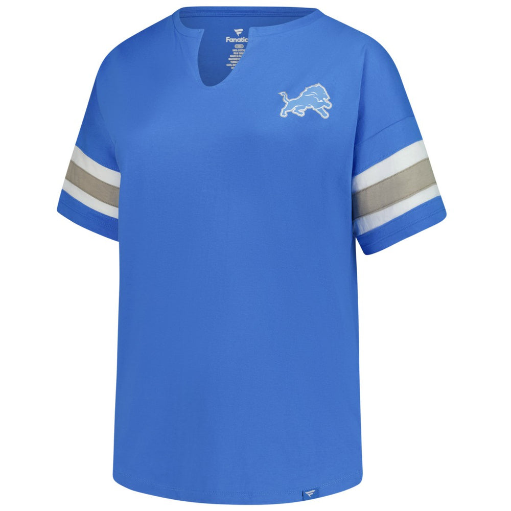 Detroit Lions Women's Plus Size Redzone Notch Neck T-Shirt | NFL Hot