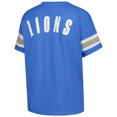 Detroit Lions Women's Plus Size Redzone Notch Neck T-Shirt | NFL Hot
