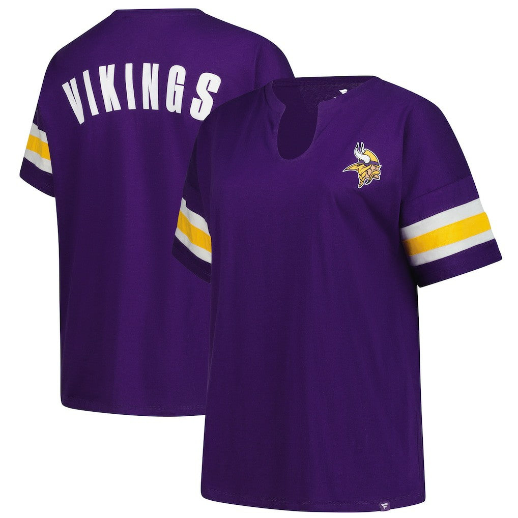Minnesota Vikings Women's Plus Size Redzone Notch Neck T-Shirt | NFL Online