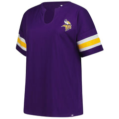 Minnesota Vikings Women's Plus Size Redzone Notch Neck T-Shirt | NFL Online