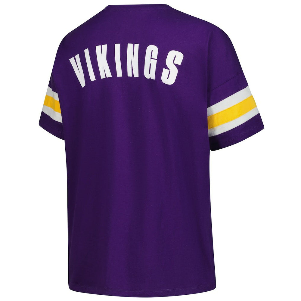 Minnesota Vikings Women's Plus Size Redzone Notch Neck T-Shirt | NFL Online