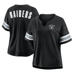 Las Vegas Raiders Women's Plus Size Redzone Notch Neck T-Shirt | NFL New