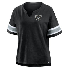 Las Vegas Raiders Women's Plus Size Redzone Notch Neck T-Shirt | NFL New