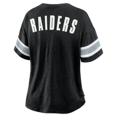 Las Vegas Raiders Women's Plus Size Redzone Notch Neck T-Shirt | NFL New