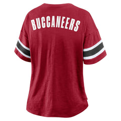 Tampa Bay Buccaneers Women's Plus Size Redzone Notch Neck T-Shirt | NFL New
