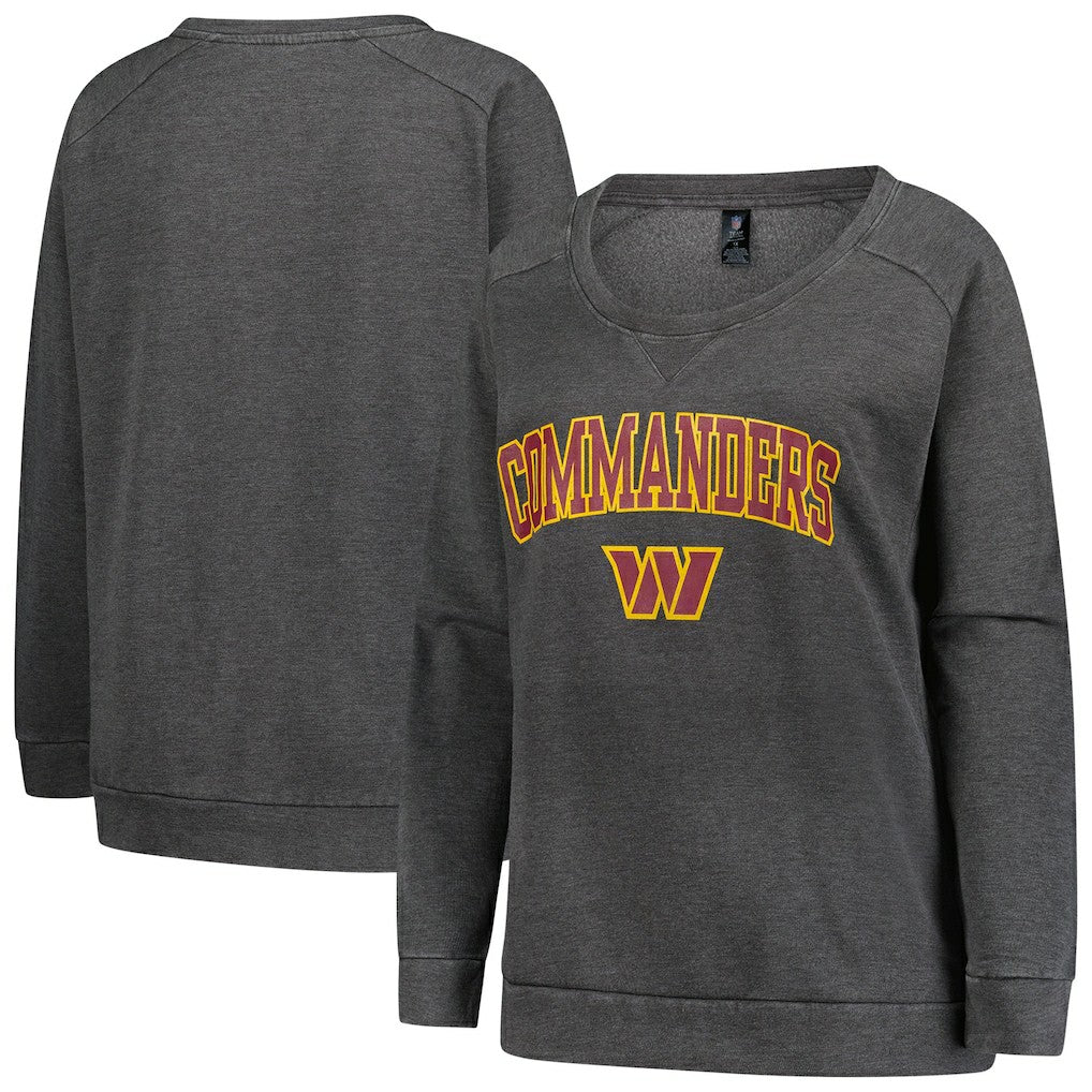 Washington Commanders Profile Women's Plus Size Acid Wash Raglan Sweatshirt | NFL US