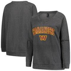 Washington Commanders Profile Women's Plus Size Acid Wash Raglan Sweatshirt | NFL US