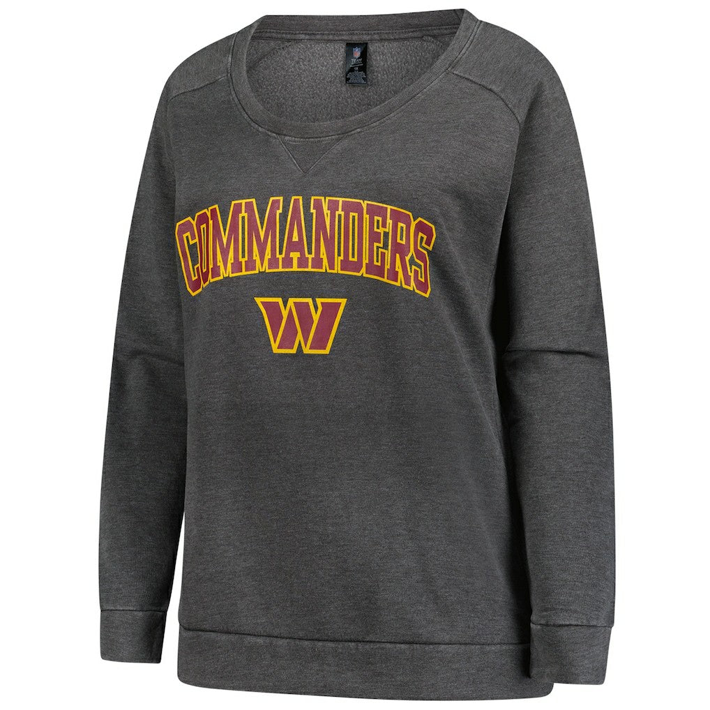 Washington Commanders Profile Women's Plus Size Acid Wash Raglan Sweatshirt | NFL US