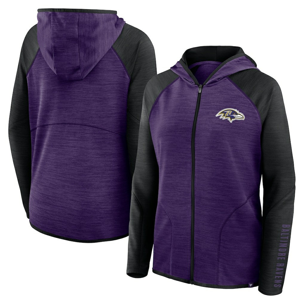 Baltimore Ravens Women's Plus Size End Around Pass Full-Zip Hoodie | NFL Discount