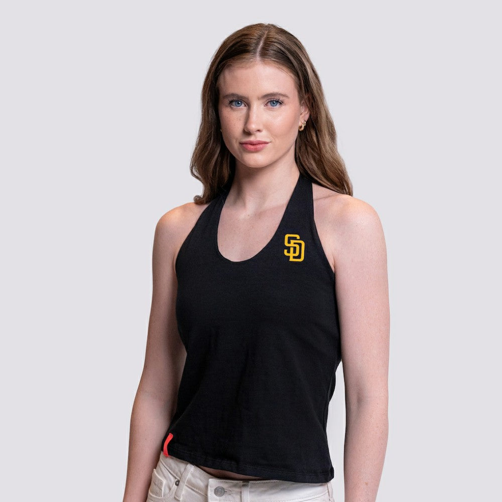 San Diego Padres Lusso Women's Noelle V-Neck Tank Top - MLB Tanks