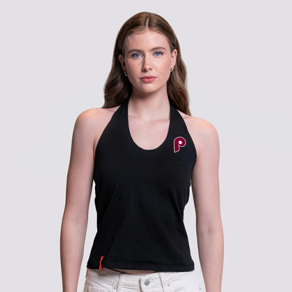 Philadelphia Phillies Lusso Women's Noelle V-Neck Tank Top - MLB Tanks