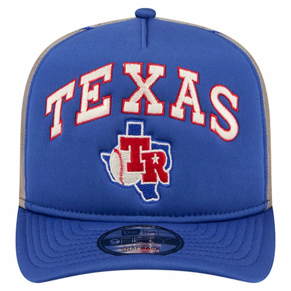 Texas Rangers New Era Vintage Arched Foam Front 9FIFTY A-Frame Adjustable Trucker Hat - MLB Hats