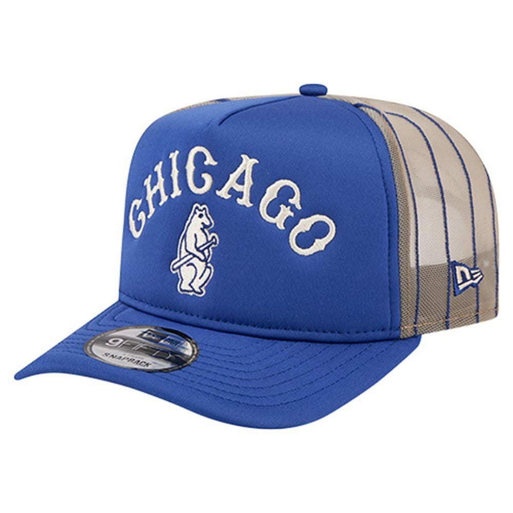 Chicago Cubs New Era Vintage Arched Foam Front 9FIFTY A-Frame Adjustable Trucker Hat - MLB Hats