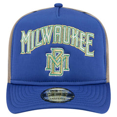 Milwaukee Brewers New Era Vintage Arched Foam Front 9FIFTY A-Frame Adjustable Trucker Hat - MLB Hats
