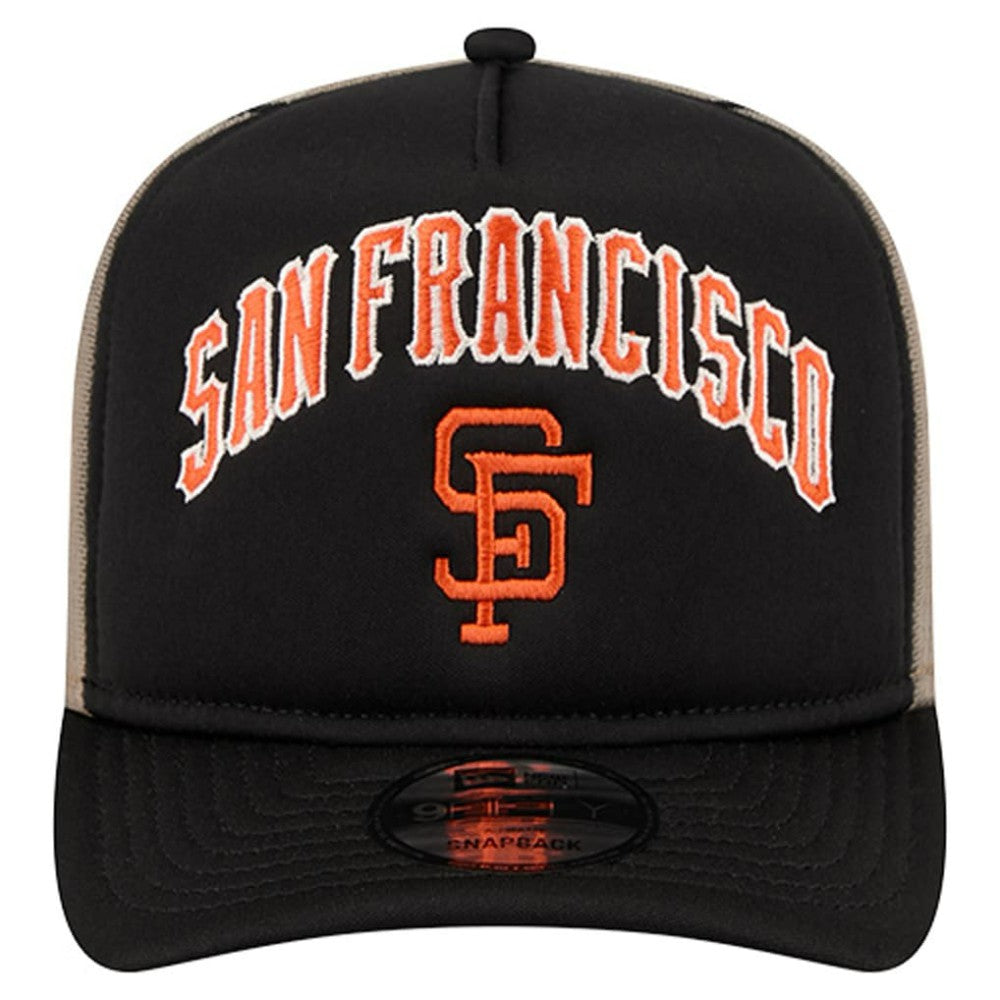 San Francisco Giants New Era Vintage Arched Foam Front 9FIFTY A-Frame Adjustable Trucker Hat - MLB Hats