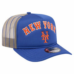 New York Mets New Era Vintage Arched Foam Front 9FIFTY A-Frame Adjustable Trucker Hat - MLB Hats