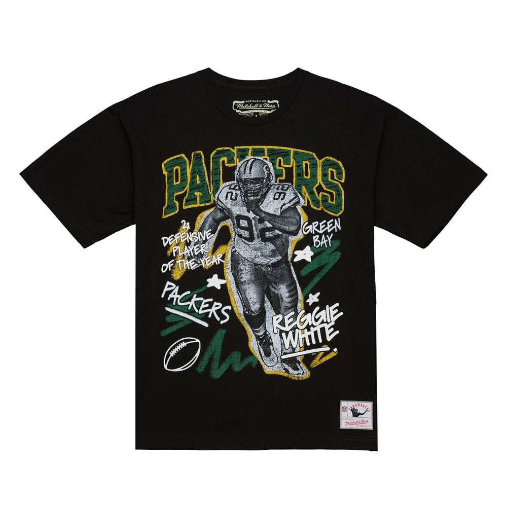 Green Bay Packers Reggie White  Chalked Up Player Graphic T-Shirt | NFL US